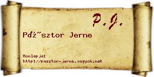 Pásztor Jerne névjegykártya